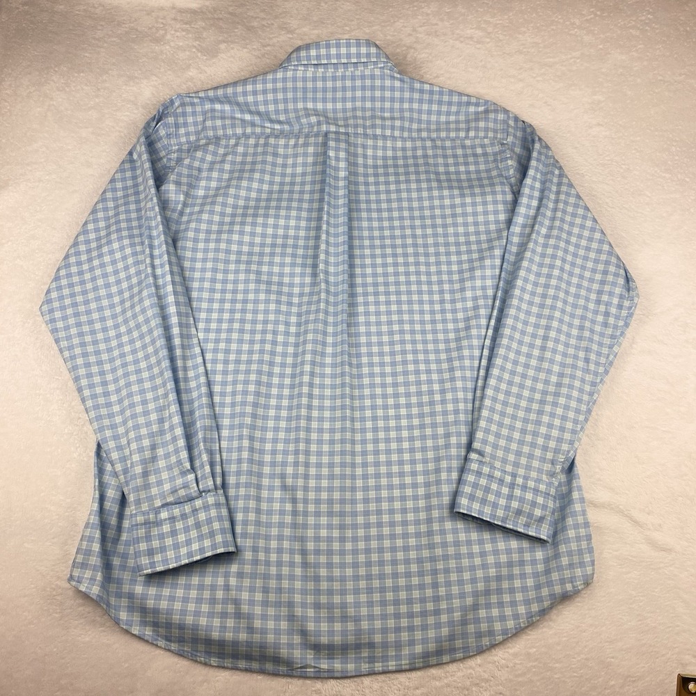 Peter Millar Shirt Mens XL Blue/Green Checks Cotton/Nylon/Spandex Stretch - Picture 7 of 7